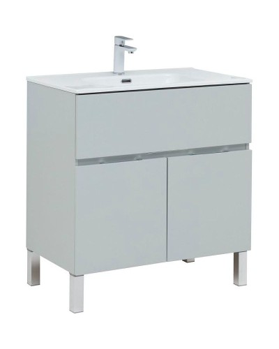 Тумба под раковину Aquanet Алвита New 80 277552 Серая матовая