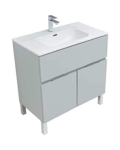 Тумба под раковину Aquanet Алвита New 80 277552 Серая матовая