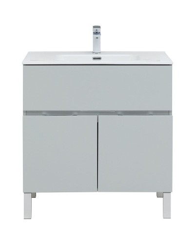 Тумба под раковину Aquanet Алвита New 80 277552 Серая матовая