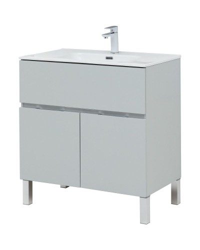 Тумба под раковину Aquanet Алвита New 80 277552 Серая матовая