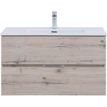 Тумба под раковину Aquanet Алвита New 90 303921 подвесная Дуб веллингтон белый