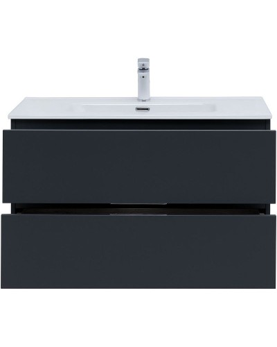 Тумба под раковину Aquanet Алвита New 90 303919 подвесная Антрацит