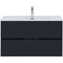 Тумба под раковину Aquanet Алвита New 90 303919 подвесная Антрацит