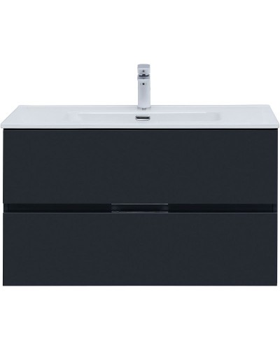 Тумба под раковину Aquanet Алвита New 90 303919 подвесная Антрацит