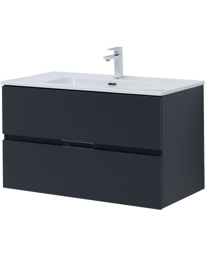 Тумба под раковину Aquanet Алвита New 90 303919 подвесная Антрацит