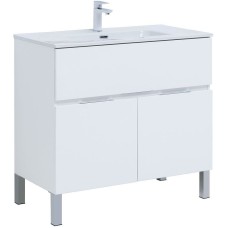 Тумба под раковину Aquanet Алвита New 90 303914 Белая матовая