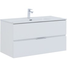 Тумба под раковину Aquanet Алвита New 100 277518 подвесная Белая матовая