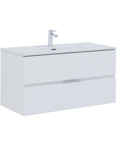Тумба под раковину Aquanet Алвита New 100 277518 подвесная Белая матовая