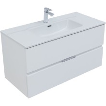 Тумба под раковину Aquanet Алвита New 100 277518 подвесная Белая матовая