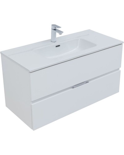 Тумба под раковину Aquanet Алвита New 100 277518 подвесная Белая матовая
