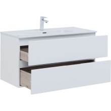 Тумба под раковину Aquanet Алвита New 100 277518 подвесная Белая матовая