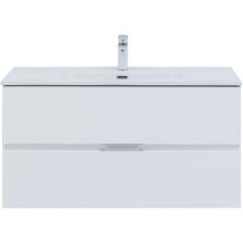 Тумба под раковину Aquanet Алвита New 100 277518 подвесная Белая матовая