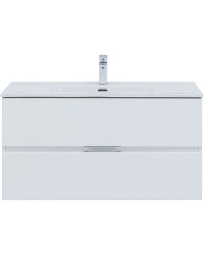 Тумба под раковину Aquanet Алвита New 100 277518 подвесная Белая матовая