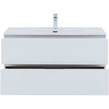 Тумба под раковину Aquanet Алвита New 100 277518 подвесная Белая матовая