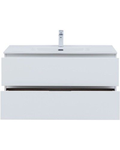 Тумба под раковину Aquanet Алвита New 100 277518 подвесная Белая матовая