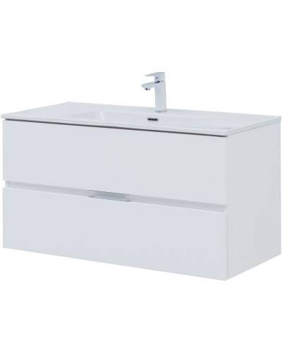 Тумба под раковину Aquanet Алвита New 100 277518 подвесная Белая матовая