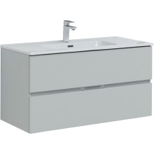 Тумба под раковину Aquanet Алвита New 100 277520 подвесная Серая матовая