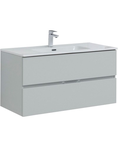 Тумба под раковину Aquanet Алвита New 100 277520 подвесная Серая матовая