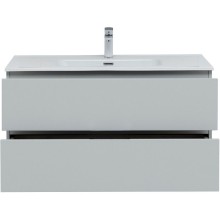 Тумба под раковину Aquanet Алвита New 100 277520 подвесная Серая матовая