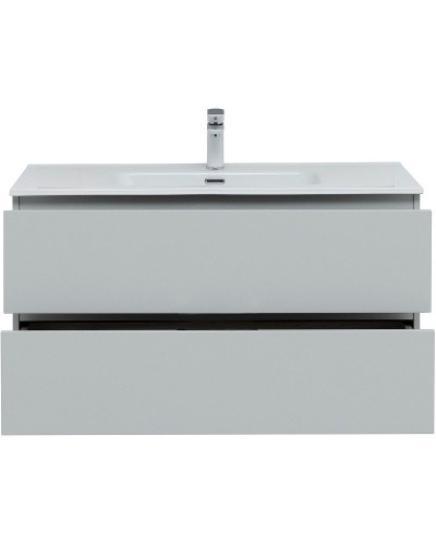 Тумба под раковину Aquanet Алвита New 100 277520 подвесная Серая матовая