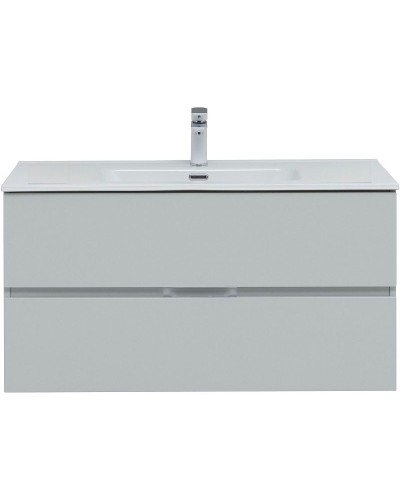 Тумба под раковину Aquanet Алвита New 100 277520 подвесная Серая матовая