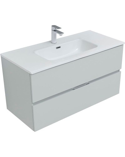 Тумба под раковину Aquanet Алвита New 100 277520 подвесная Серая матовая