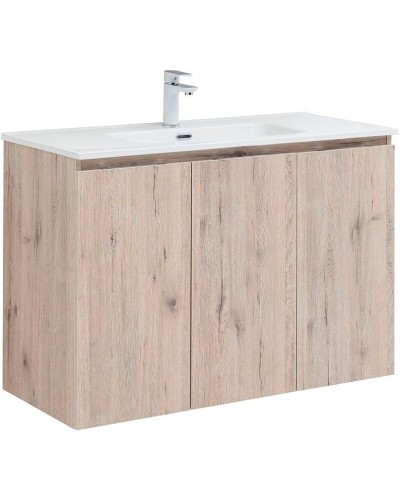 Тумба под раковину Aquanet Алвита New 100 277533 подвесная Дуб веллингтон белый