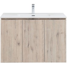 Тумба под раковину Aquanet Алвита New 100 277533 подвесная Дуб веллингтон белый