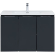 Тумба под раковину Aquanet Алвита New 100 277531 подвесная Антрацит