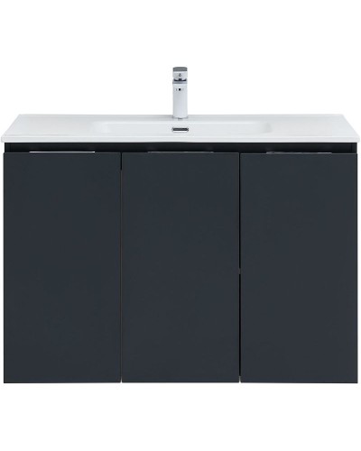 Тумба под раковину Aquanet Алвита New 100 277531 подвесная Антрацит