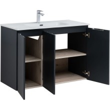 Тумба под раковину Aquanet Алвита New 100 277531 подвесная Антрацит