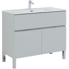 Тумба под раковину Aquanet Алвита New 100 277556 Серая матовая