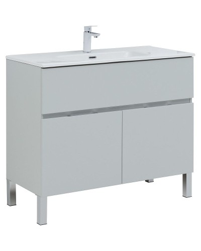 Тумба под раковину Aquanet Алвита New 100 277556 Серая матовая
