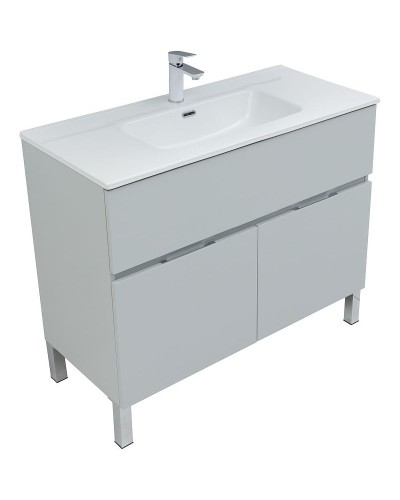 Тумба под раковину Aquanet Алвита New 100 277556 Серая матовая