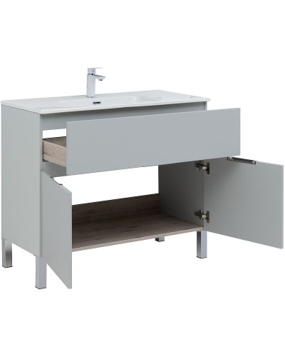 Тумба под раковину Aquanet Алвита New 100 277556 Серая матовая