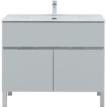 Тумба под раковину Aquanet Алвита New 100 277556 Серая матовая