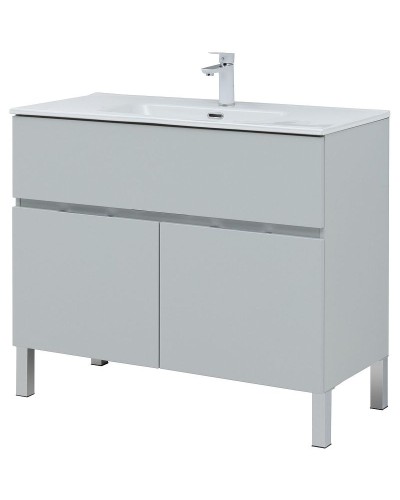 Тумба под раковину Aquanet Алвита New 100 277556 Серая матовая
