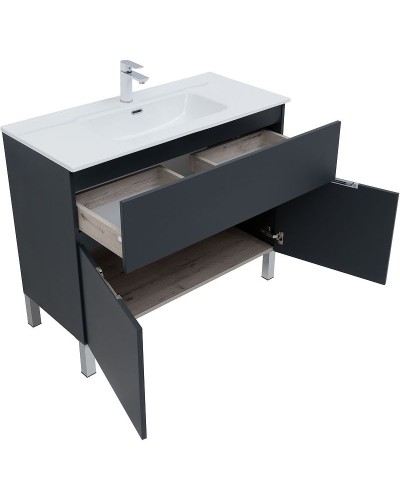 Тумба под раковину Aquanet Алвита New 100 277555 Антрацит