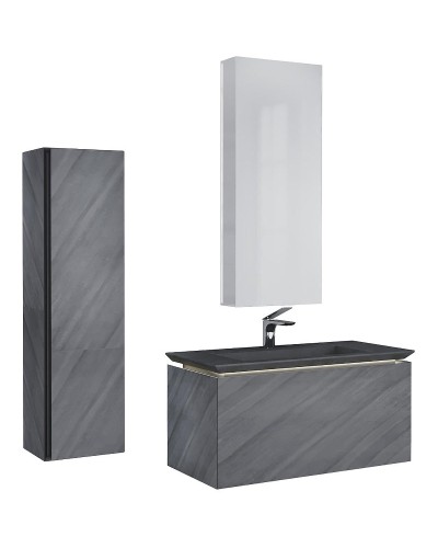 Тумба под раковину Jorno Incline 100 Inc.01.100/P/Bet/JR подвесная Бетон