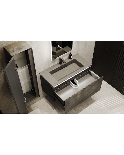 Тумба под раковину Jorno Incline 100 Inc.01.100/P/Bet/JR подвесная Бетон