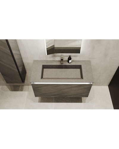 Тумба под раковину Jorno Incline 100 Inc.01.100/P/Bet/JR подвесная Бетон