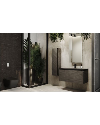 Тумба под раковину Jorno Incline 100 Inc.01.100/P/Bet/JR подвесная Бетон