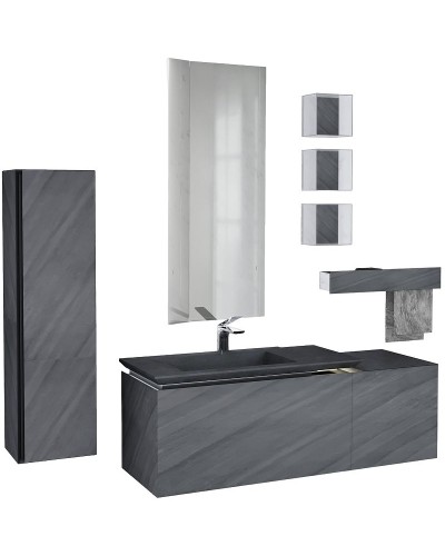 Тумба под раковину Jorno Incline 140 Inc.01.140/P/Bet/JR подвесная Бетон