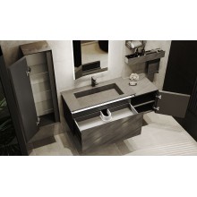 Тумба под раковину Jorno Incline 140 Inc.01.140/P/Bet/JR подвесная Бетон