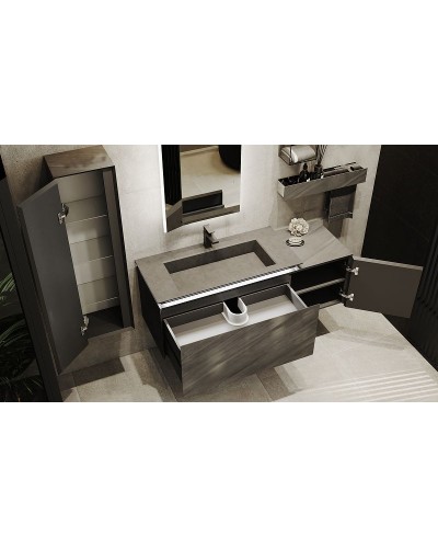 Тумба под раковину Jorno Incline 140 Inc.01.140/P/Bet/JR подвесная Бетон