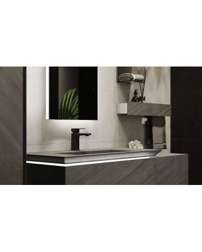 Тумба под раковину Jorno Incline 140 Inc.01.140/P/Bet/JR подвесная Бетон