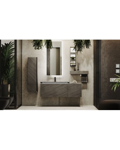 Тумба под раковину Jorno Incline 140 Inc.01.140/P/Bet/JR подвесная Бетон