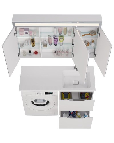 Тумба под раковину Dreja Bona 120 99.0451 Белая