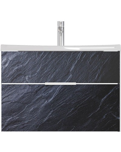 Тумба с раковиной Marka One Idalgo 75П У72786 подвесная Black stone