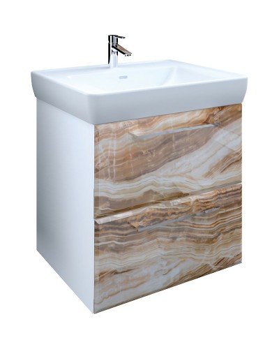 Тумба под раковину Marka One Visbaden 60П У72752 подвесная Onyx